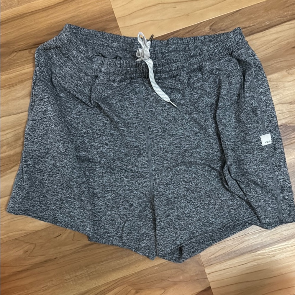 Vuori Heathered Gray Shorts with Drawstring